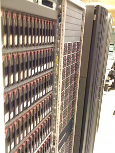 HP/EVA drive shelfs in the HP/EVA lab in Colo. Springs HP/EVA drive shelfs in the HP/EVA lab in Colo. Springs